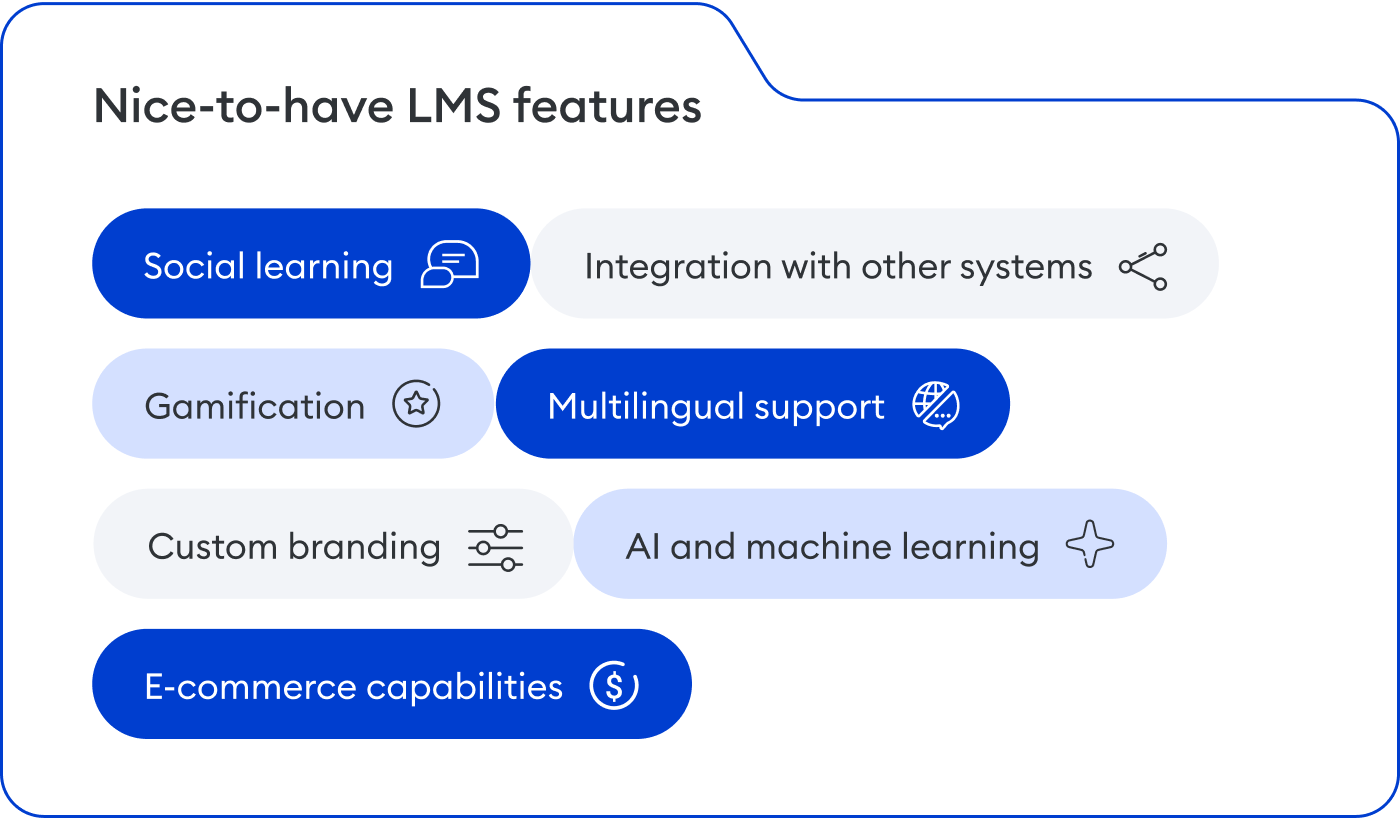 Nice-to-have LMS features