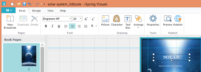 Adding text to a flipbook Adding text to a flipbook