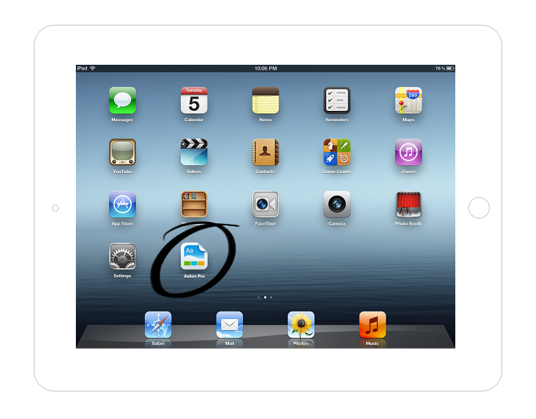 Launch application on iPad Launch application on iPad