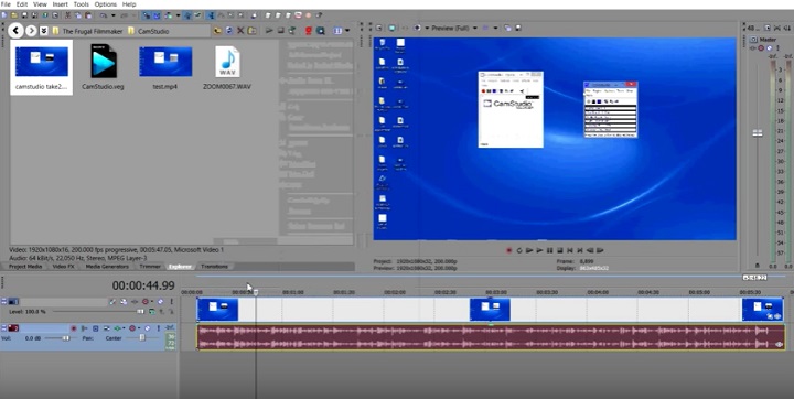 CamStudio’s video editor