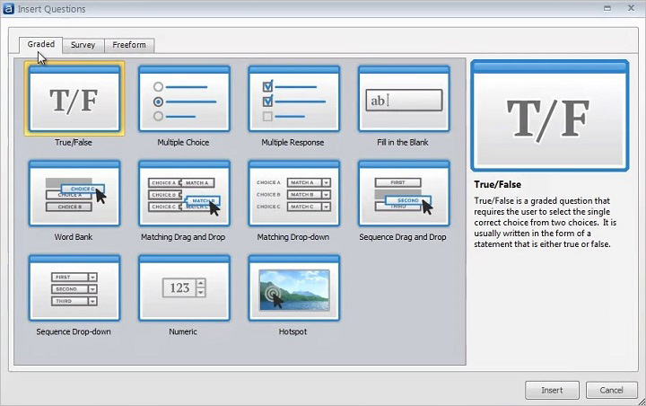 Question types in Articulate Quizmaker Question types in Articulate Quizmaker