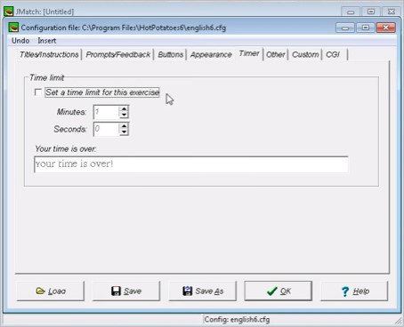 Configuring question properties with Hot Potatoes Configuring question properties with Hot Potatoes