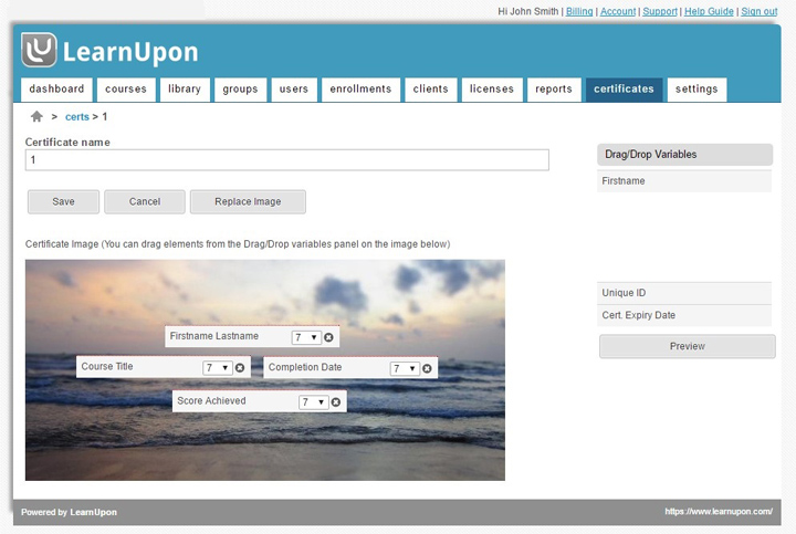 Creating a custom certificate in LearnUpon Creating a custom certificate in LearnUpon
