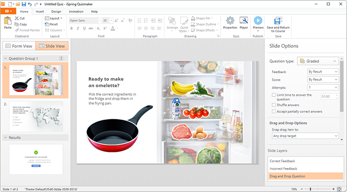 Adding images in Slide View in iSpring Suite