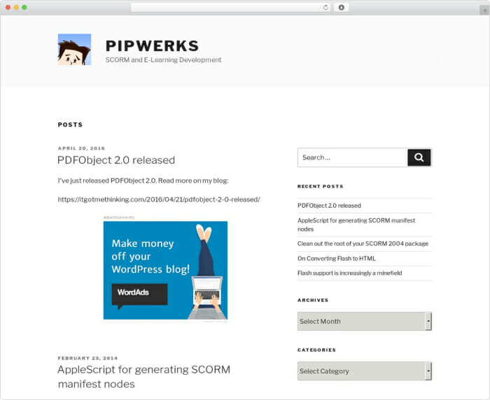 Pipwerks SCORM packager