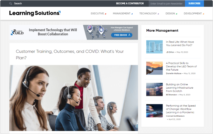Learning Solutions website