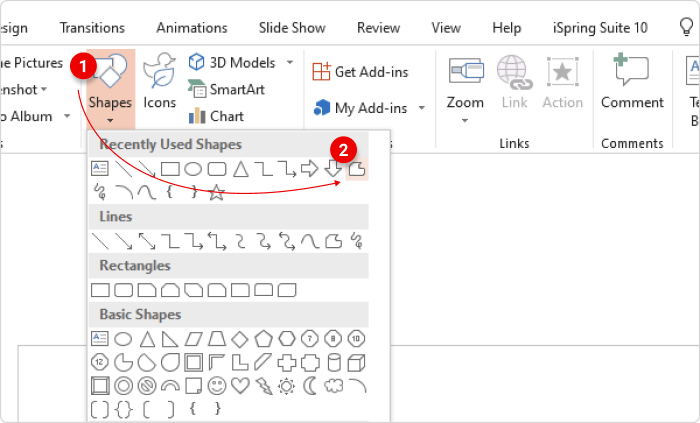 Highlighting a ceraint slide area in PowerPoint