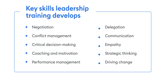 Skills that leadership training develops