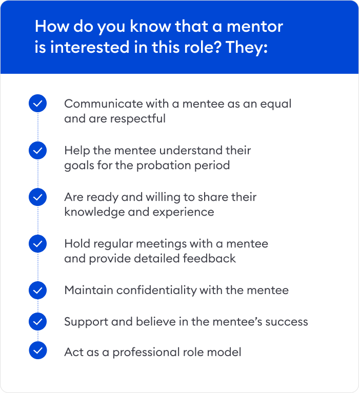 Mentor checklist