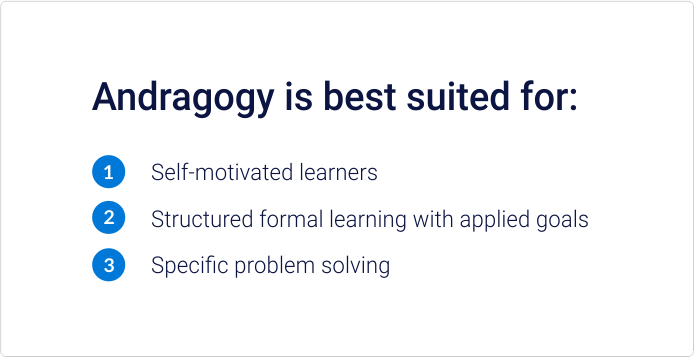 The needs that andragogy can address