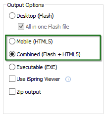 Use Mobile (HTML5) or Combined (Flash+HTML5) to overcome the issue with blocking the web content that you produce.