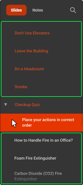 Allow user to interrupt the quiz option