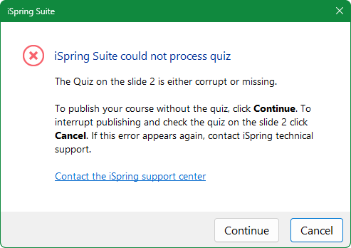 iSprng couldn't process quiz