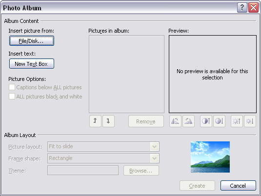 PowerPoint 2007: Add Photo album