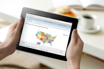 ispring-created course on iPad