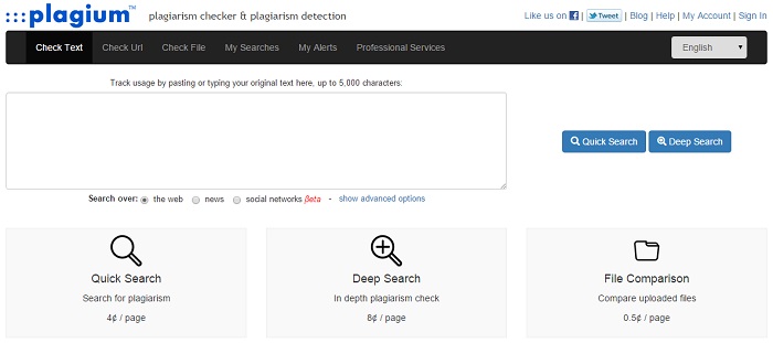 to check plagiarism software