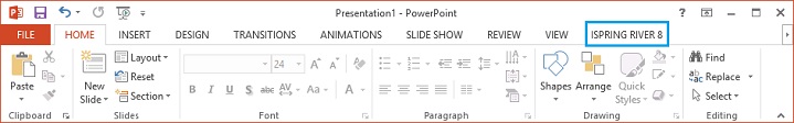 Screenshot of iSpring River interface