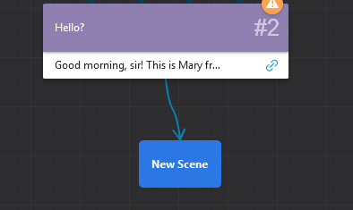 Immediate linking of new scenes in iSpring TalkMaster