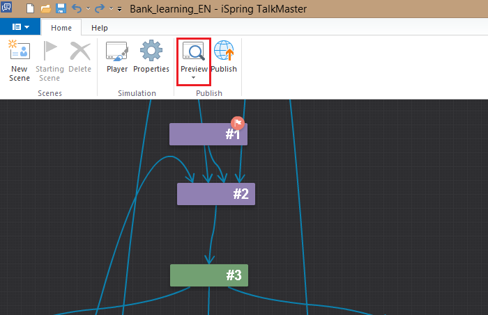 Preview button on the toolbar in iSpring TalkMaster Preview button on the toolbar in iSpring TalkMaster