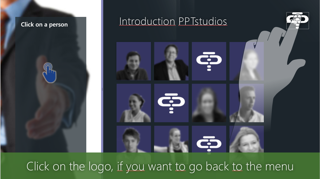 Action Buttons on a PowerPoint slide Action Buttons on a PowerPoint slide