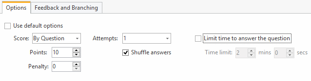 Quiz Properties window of iSpring QuizMaker Quiz Properties window of iSpring QuizMaker