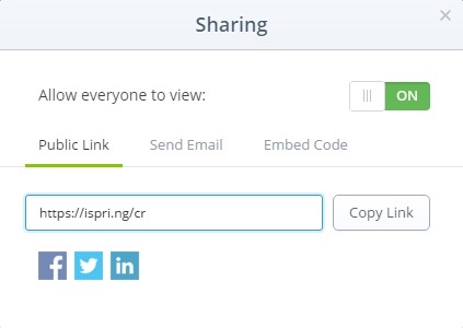 The sharing options in iSpring Cloud The sharing options in iSpring Cloud