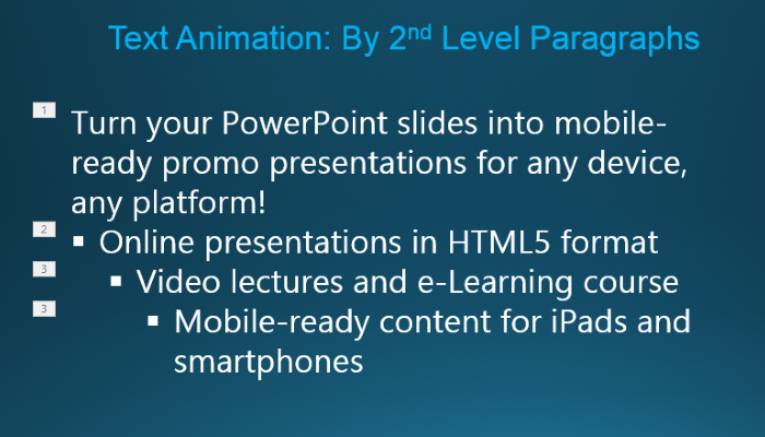 Text animation by second-level paragraphs Picture 8: Text animation by second-level paragraphs