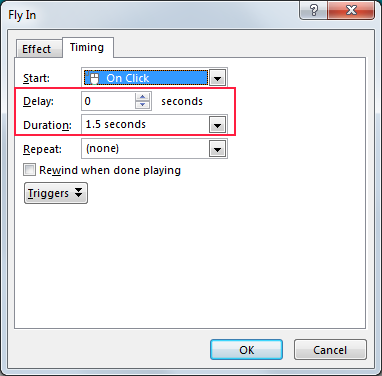Set animation delay and duration in PowerPoint Picture 10: Set animation delay and duration in PowerPoint