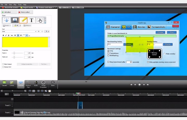 Éditeur vidéo de Camtasia Studio