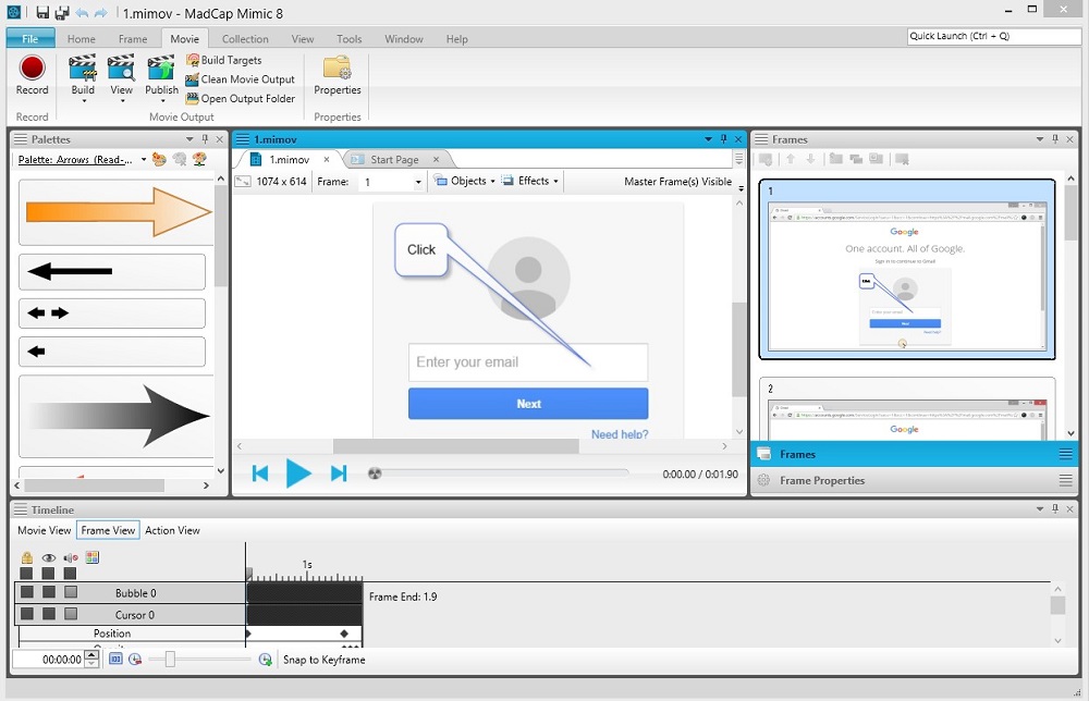 Editeur vidéo de MadCap Mimic
