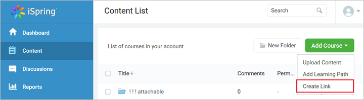 Creating a link to external resource