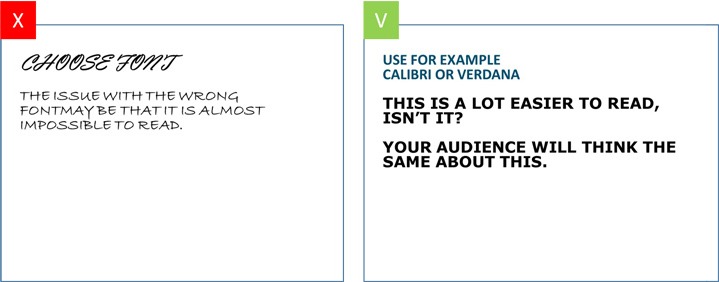 Choosing fonts for presentations Choosing fonts for presentations