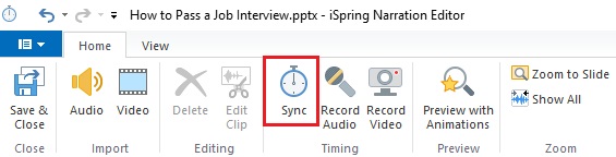 The Sync button on the editor's toolbar The Sync button on the editor's toolbar