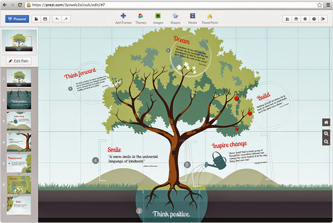 Prezi interface screenshot