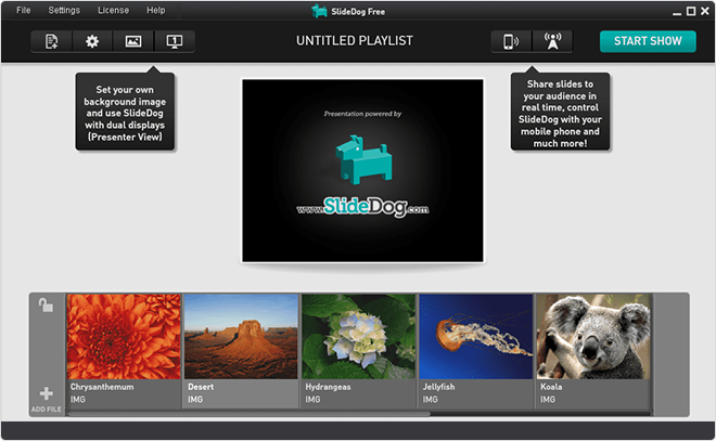 SlideDog interface screenshot