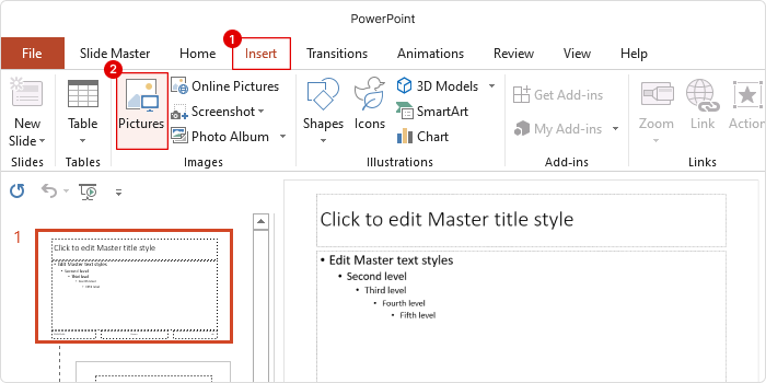 insert pictures in powerpoint