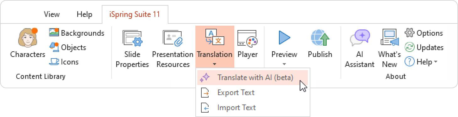 Translate with AI