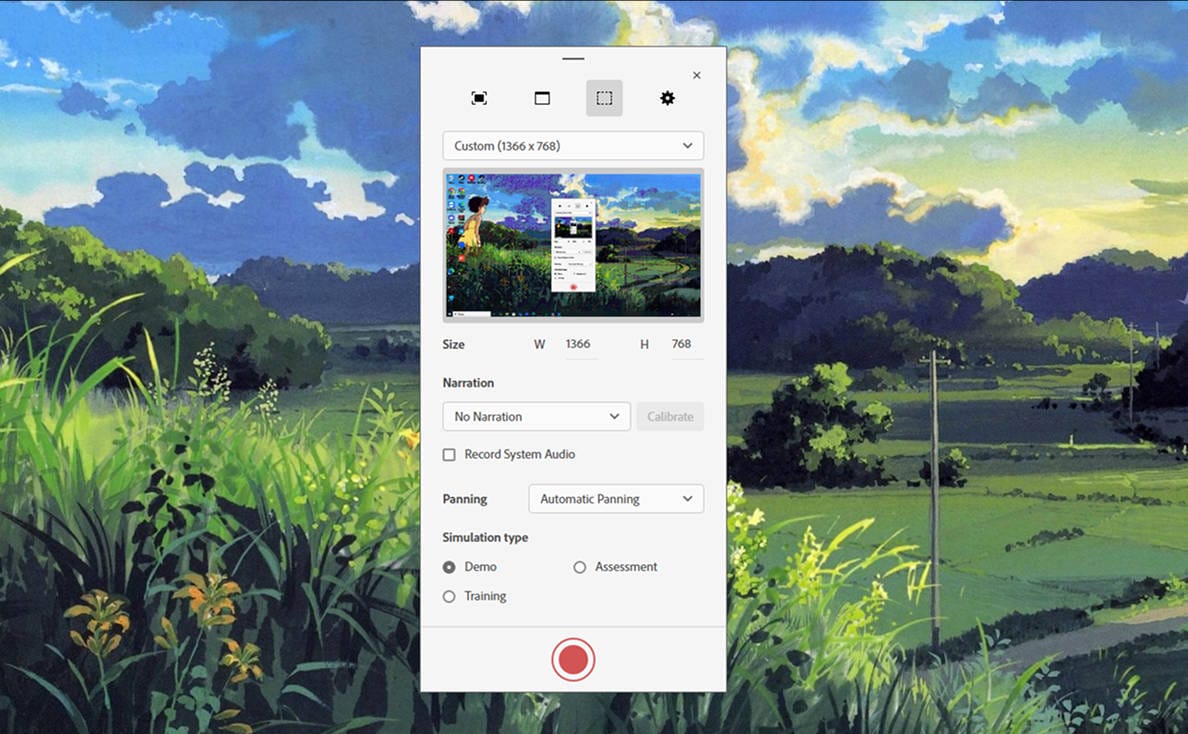 Captivate simulation recorder