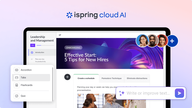 iSpring Cloud AI authoring tool