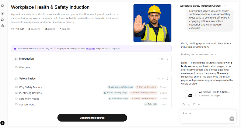 Coursebox interface