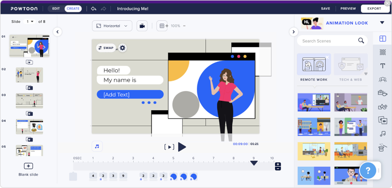PowToon training video software