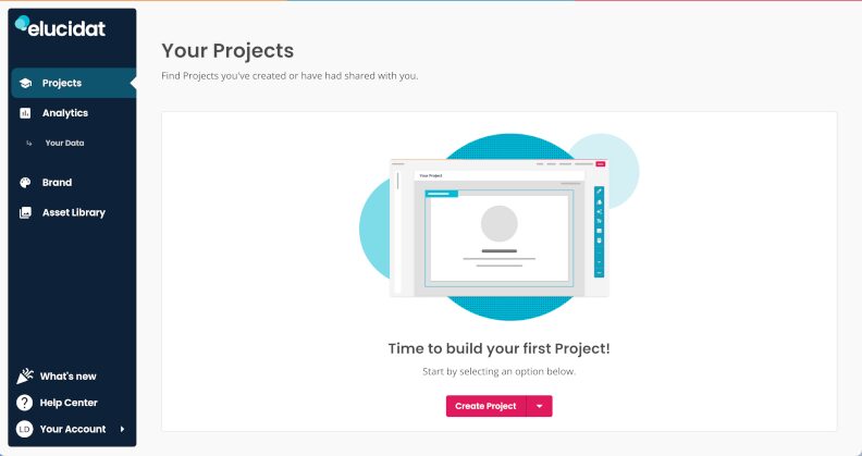 Elucidat starting page