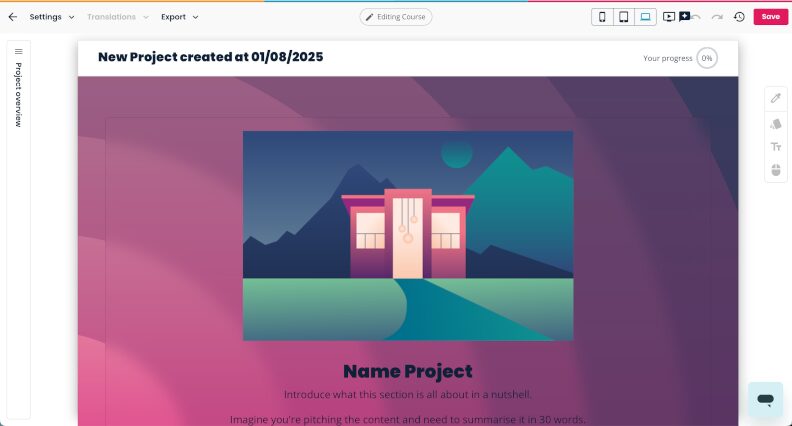 Create (formerly Elucidat) interface