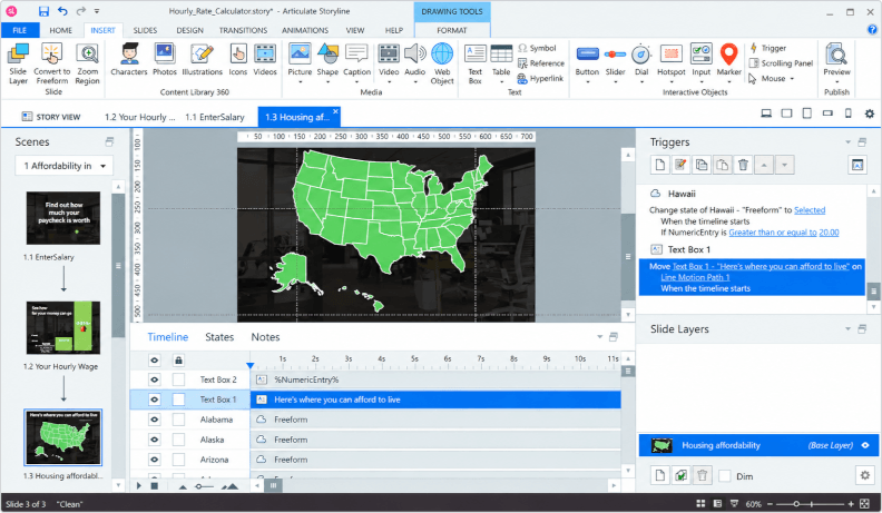 Articulate interface