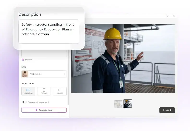 Unique visuals with AI on demand with iSpring Suite