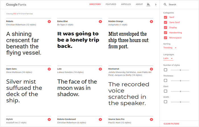 Google Fonts