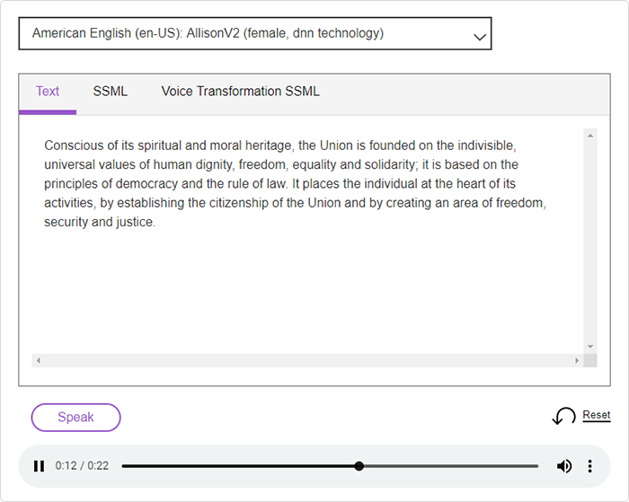 Watson Text to Speech Watson Text to Speech