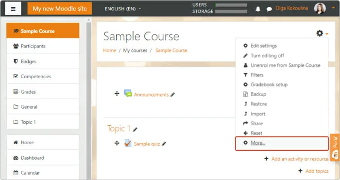 Moodle question bank