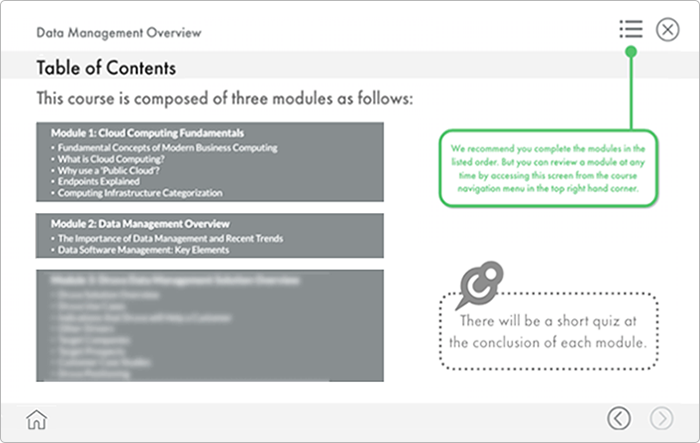 eLearning storyboard prototype