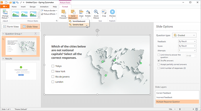 Format tab Format tab in iSpring Suite